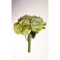 umela-kytice-ruze-s-hortenziou-zelena-26-cm